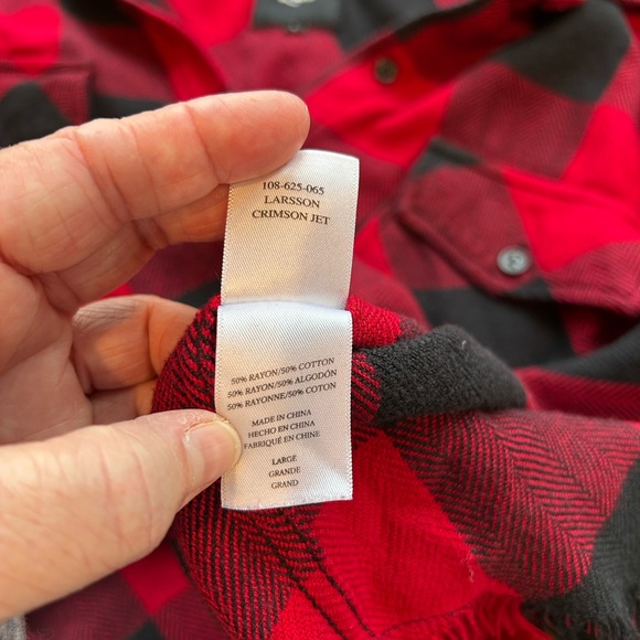 RAILS Larsson Embroidered button down in crimson jet. Tribal. Buffalo check. EUC - Picture 11 of 13